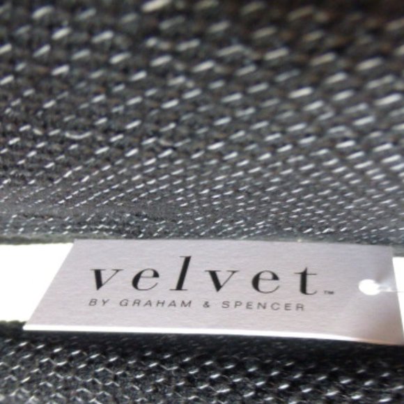 VELVET BY GRAHAM & SPENCER BLACK tweed sweater M - Picture 7 of 7